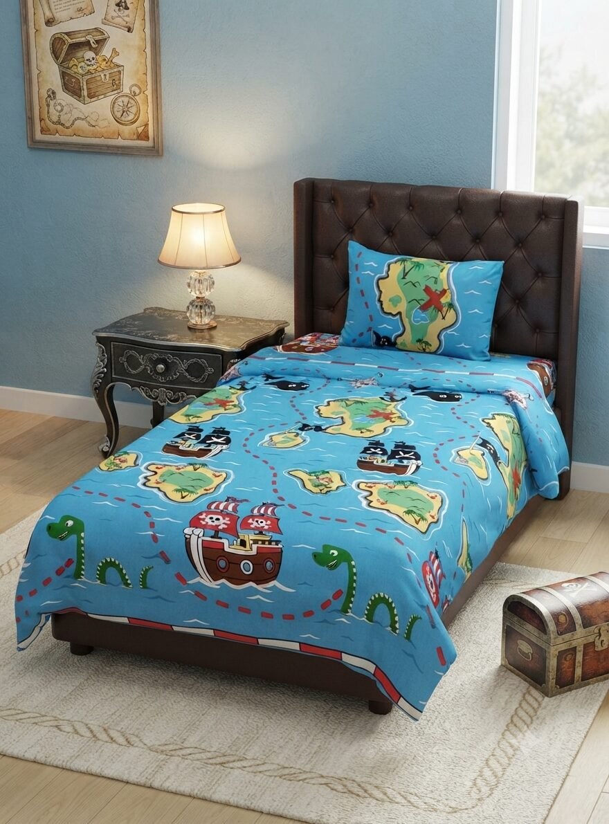 Map Kids Bed Sheet Map Kids Bed Sheet