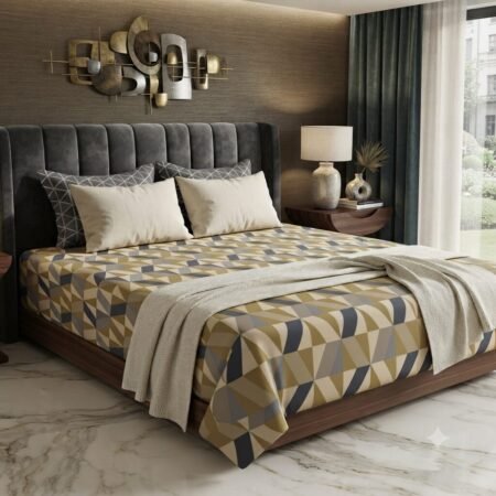 Modern Geometric Prism Bed Sheet Set