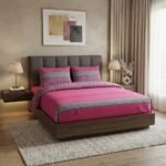 Modern Pink & Grey Patterned Sheet Set