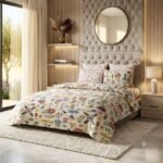 Multi Colour Printed Bed Sheet With 2 Pillow Covers