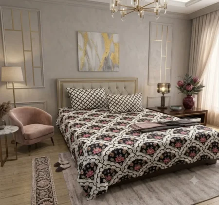 Premium Mughal Print Cotton Bed Sheet