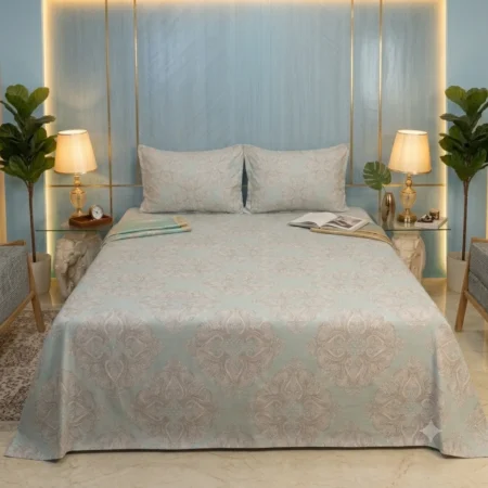 Light Aqua Pastel Design Bedsheet B