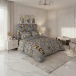 Vintage Blue & Gold Bed Set