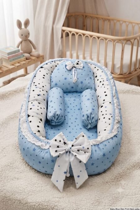 Baby Blue Star Print Nest