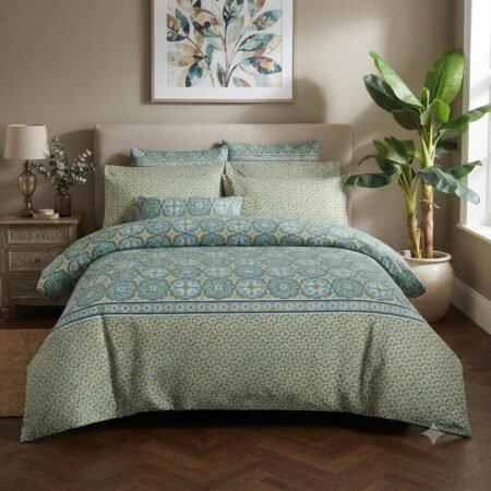 Classic Teal Geometric Print