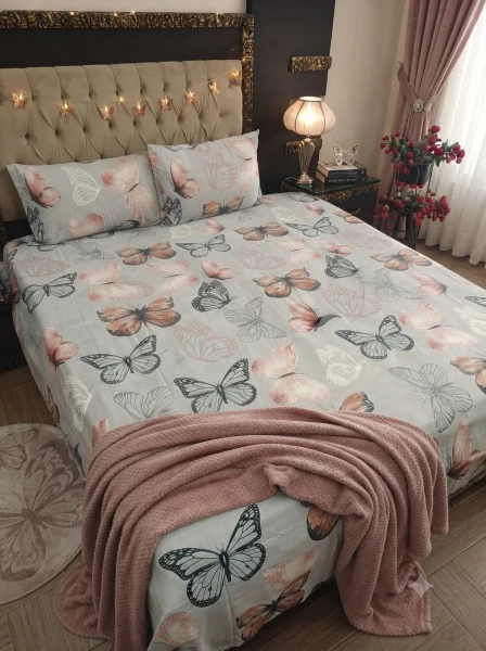 Dreamy Butterfly Wings Premium Bed Sheet