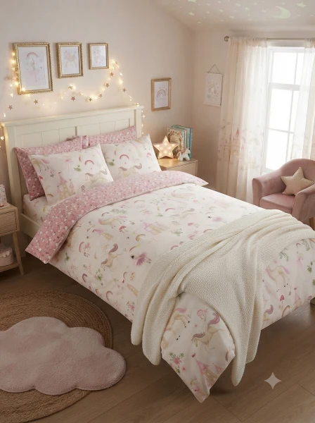 Magical Unicorn and Princess Dreamland Bed Sheet Set