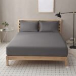 Plain Grey Fitted Bed Sheets
