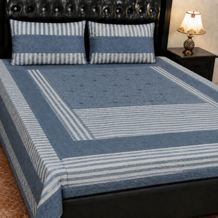 Printed Patchwork Embroidered Bed Sheet GN Design