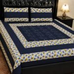 Printed Patchwork Embroidered Bed Sheet GN Design (15)