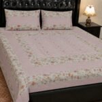 Printed Patchwork Embroidered Bed Sheet GN Design (21)