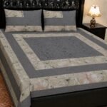 Printed Patchwork Embroidered Bed Sheet GN Design (7)
