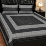 Printed Patchwork Embroidered Bed Sheet GN Design (8)