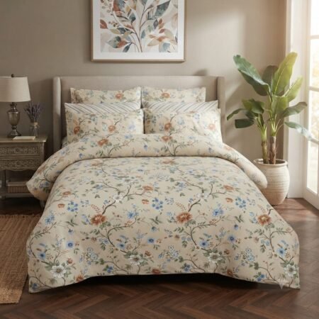 Soft Earthy Floral Bedding Set