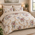 Royal Vintage Floral Scroll Luxury Bed Sheet Set
