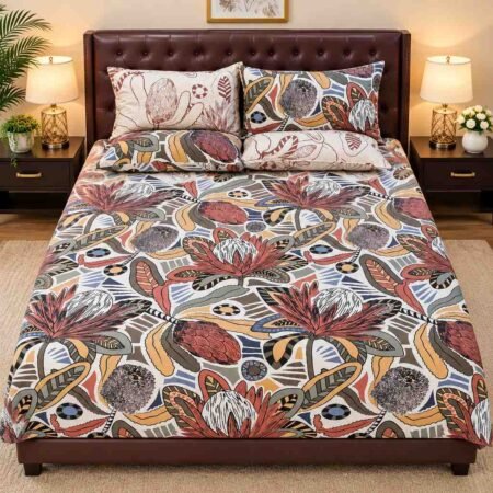 Royal Botanical Fusion Printed Bed Sheet