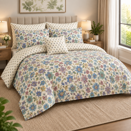 Vintage Garden Bloom Floral Luxury Bed Sheet Set