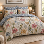 Vintage Meadow Floral Luxury Bed Sheet Set