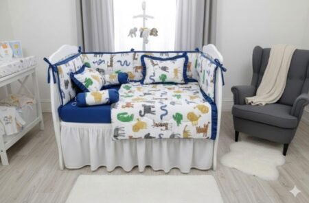 Baby Safari Animals Cot Bedding Set