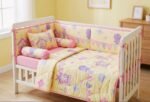 Pink & Yellow Cartoon Cot Bedding Set