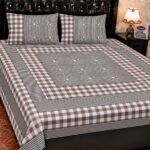 Printed Patchwork Embroidered Bed Sheet GN Design (2)